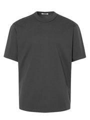 Men's Round Neck Short Sleeve T-Shirt Dark Gray / S