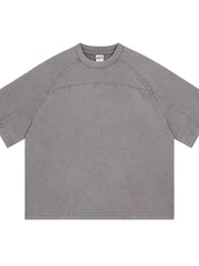 Men's Round Neck Short Sleeve T-Shirt Gray / S