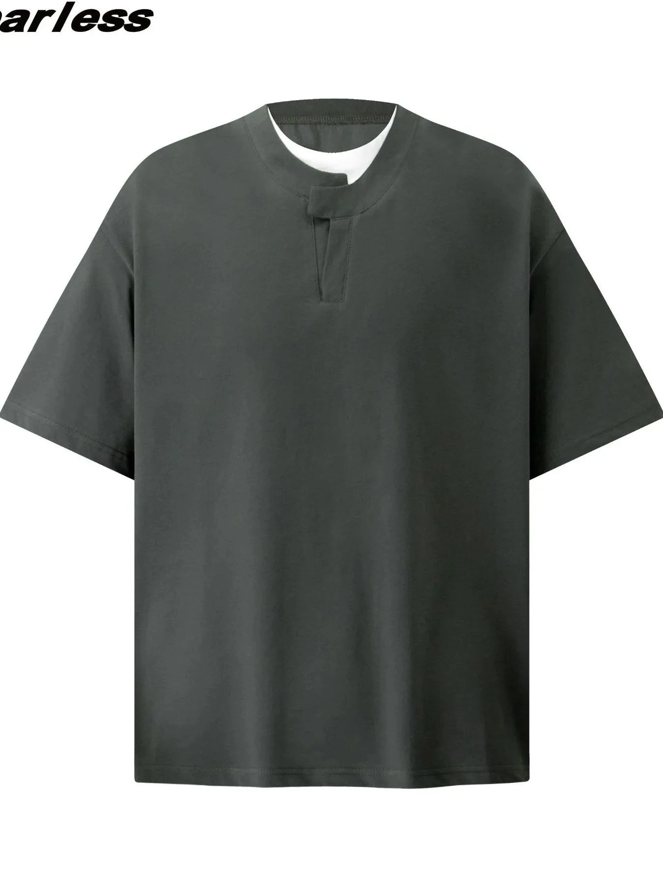 Men's Round Neck Short Sleeve T-Shirt Grey / S