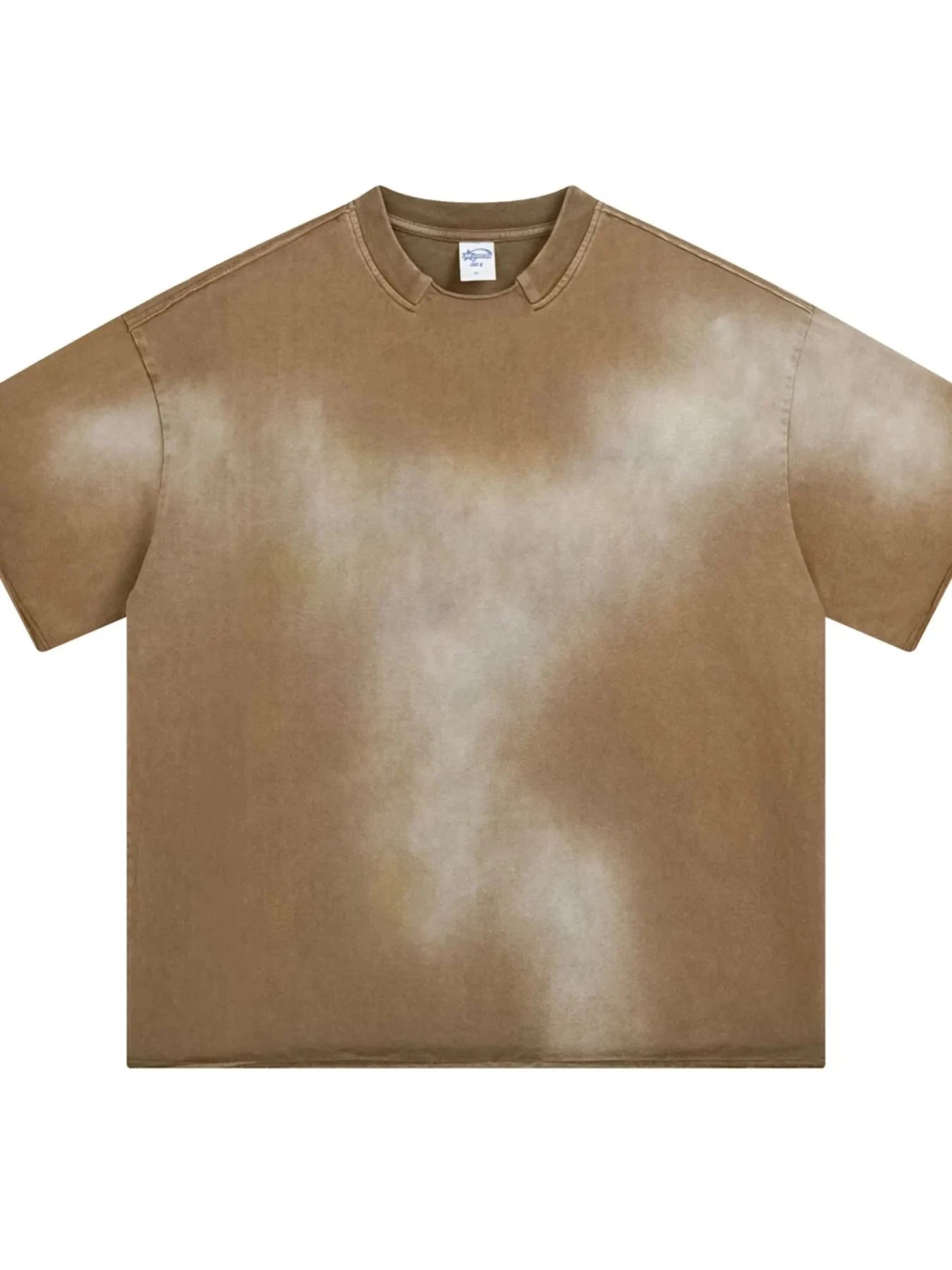 Men's Round Neck Short Sleeve T-Shirt Khaki / S