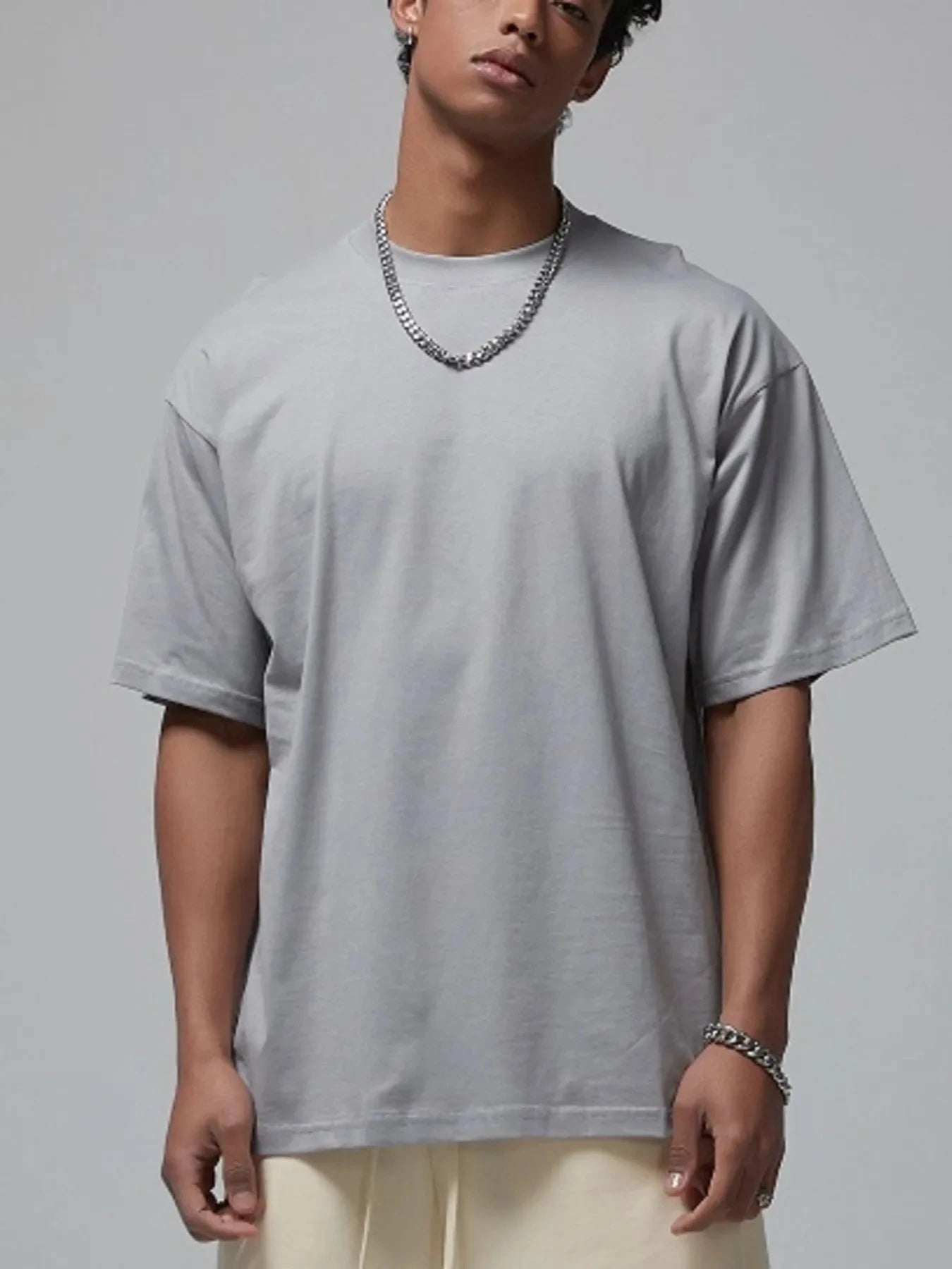 Men's Round Neck Short Sleeve T-Shirt Leaching / S