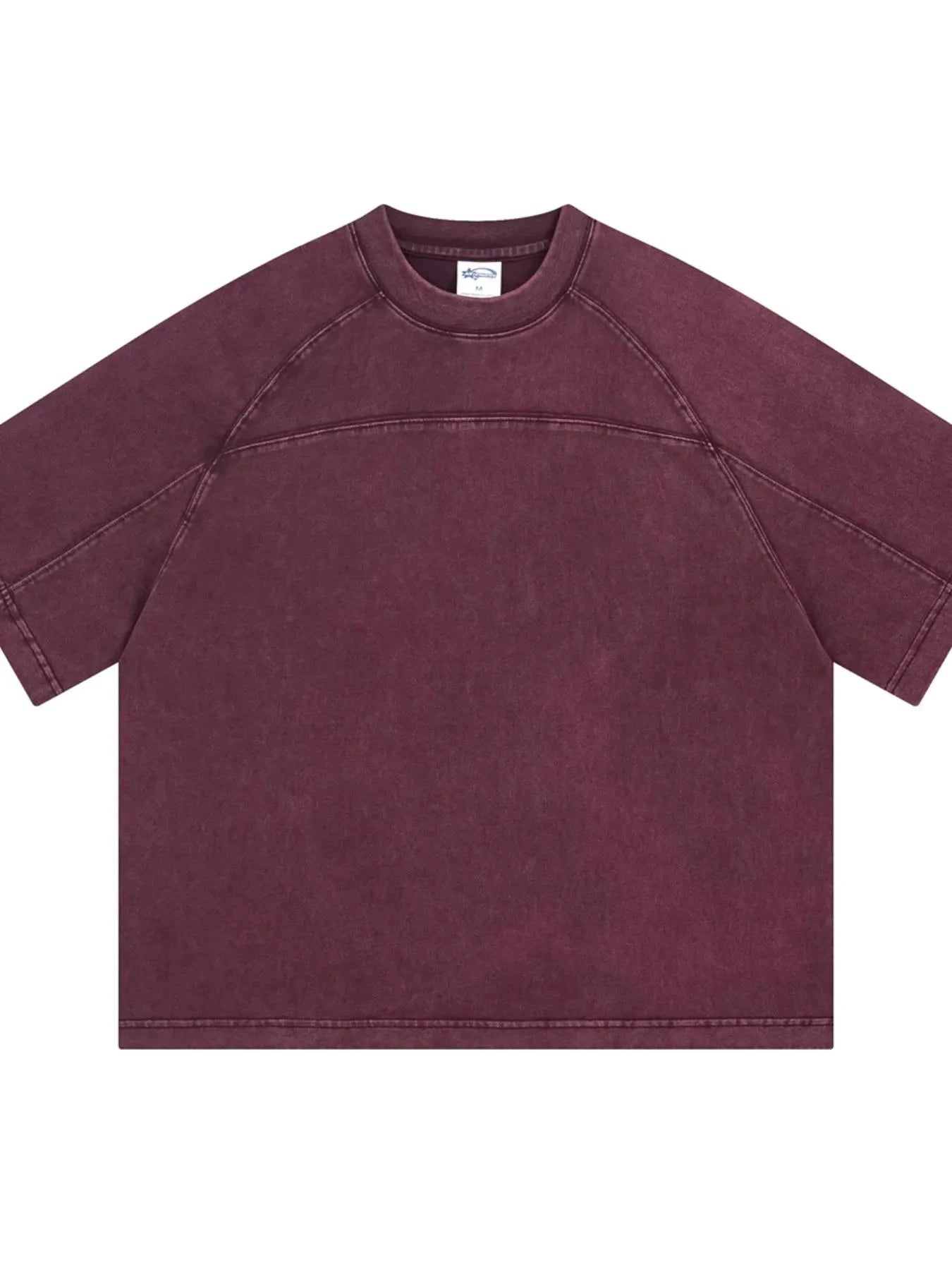 Men's Round Neck Short Sleeve T-Shirt Plum Purple / S