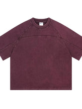 Men's Round Neck Short Sleeve T-Shirt Plum Purple / S
