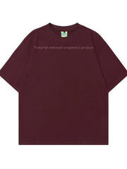 Men's Round Neck Short Sleeve T-Shirt Red / M