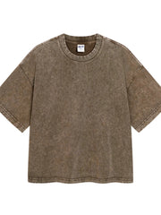 Men's Round Neck Short Sleeve T-Shirt Taupe / S
