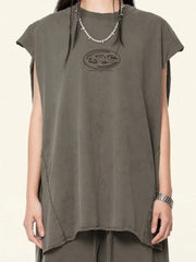Men's Round Neck Tank Brown / S
