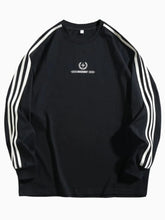 Men's Side Striped Long Sleeve Sweatshirt Black / M