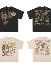 Men's Skull Graphic Short Sleeve Oversized T-Shirt