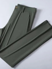 Men's Slim Fit Pants with Pockets Army Green / 29