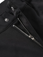 Men's Slim Straight Pants with Ruched Detail