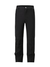Men's Slim Straight Pants with Ruched Detail Black / S