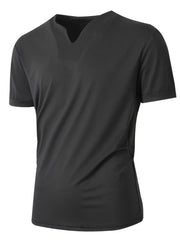 Men's Solid Color Short Sleeve T-Shirt Black / S
