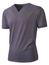 Men's Solid Color Short Sleeve T-Shirt Grey / S