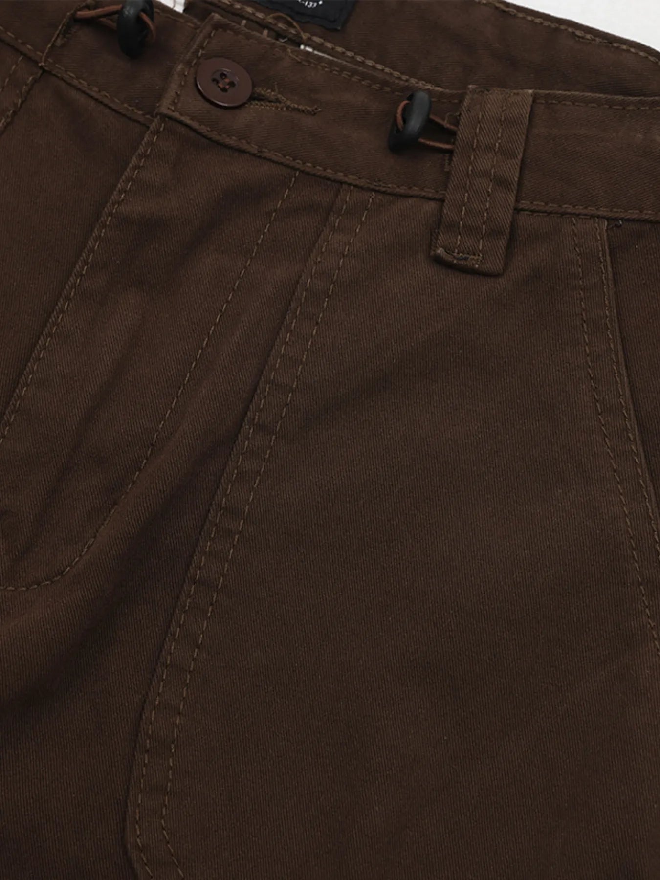 Men's Straight Cargo Jeans with Drawstring Hem
