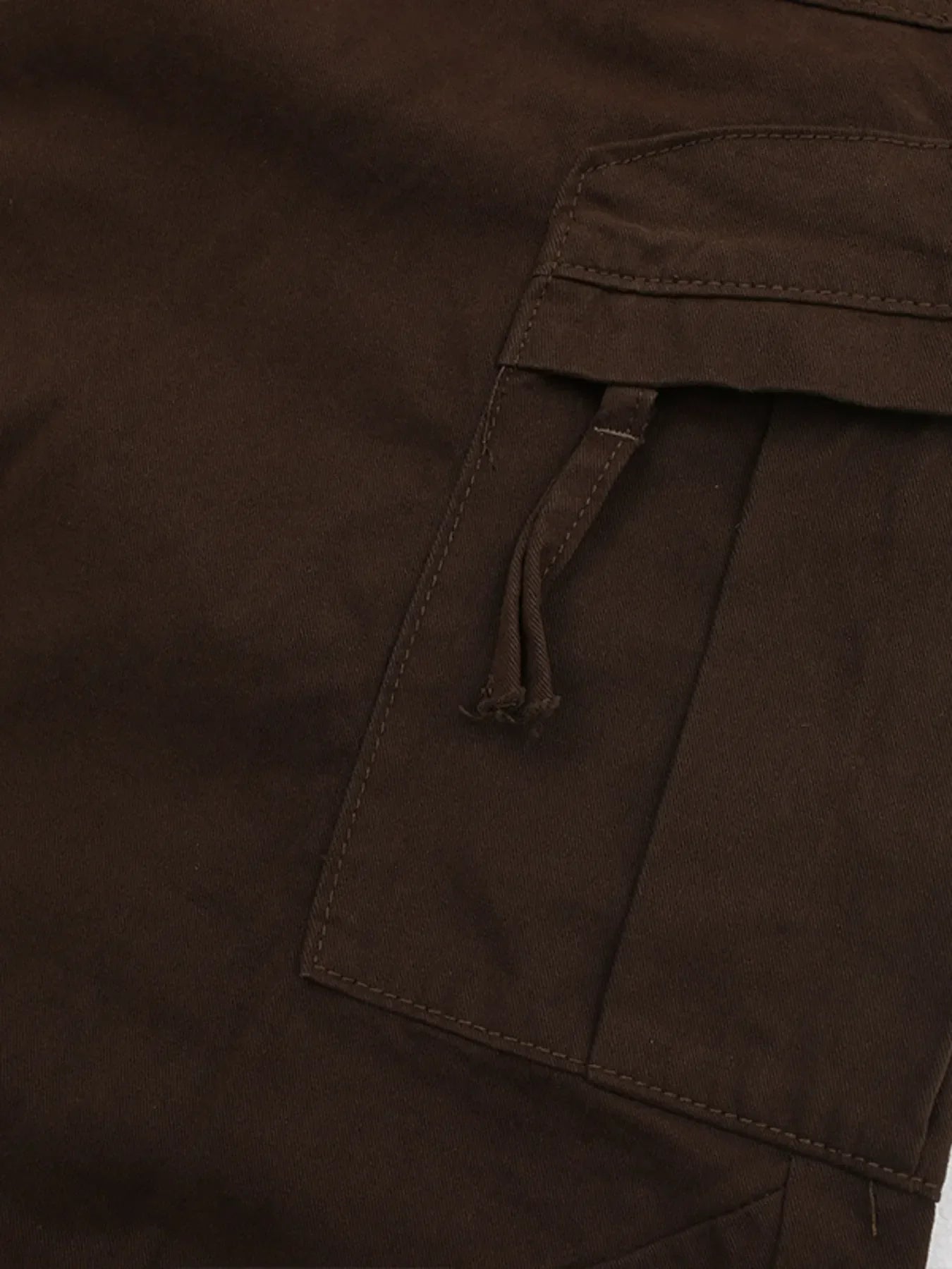 Men's Straight Cargo Jeans with Drawstring Hem