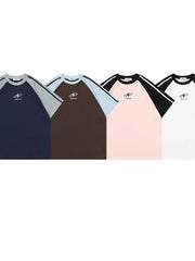 Men's Stripe Round Neck Short Sleeve T-Shirt