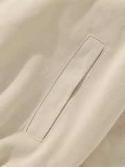 Men's Striped Hem Zip Up Jacket