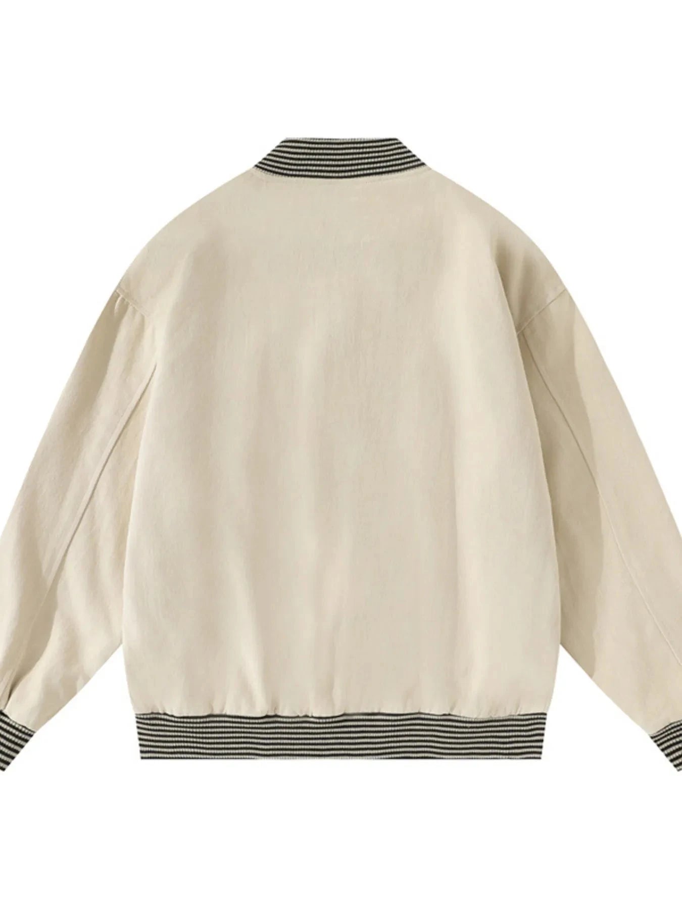 Men's Striped Hem Zip Up Jacket