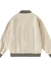 Men's Striped Hem Zip Up Jacket