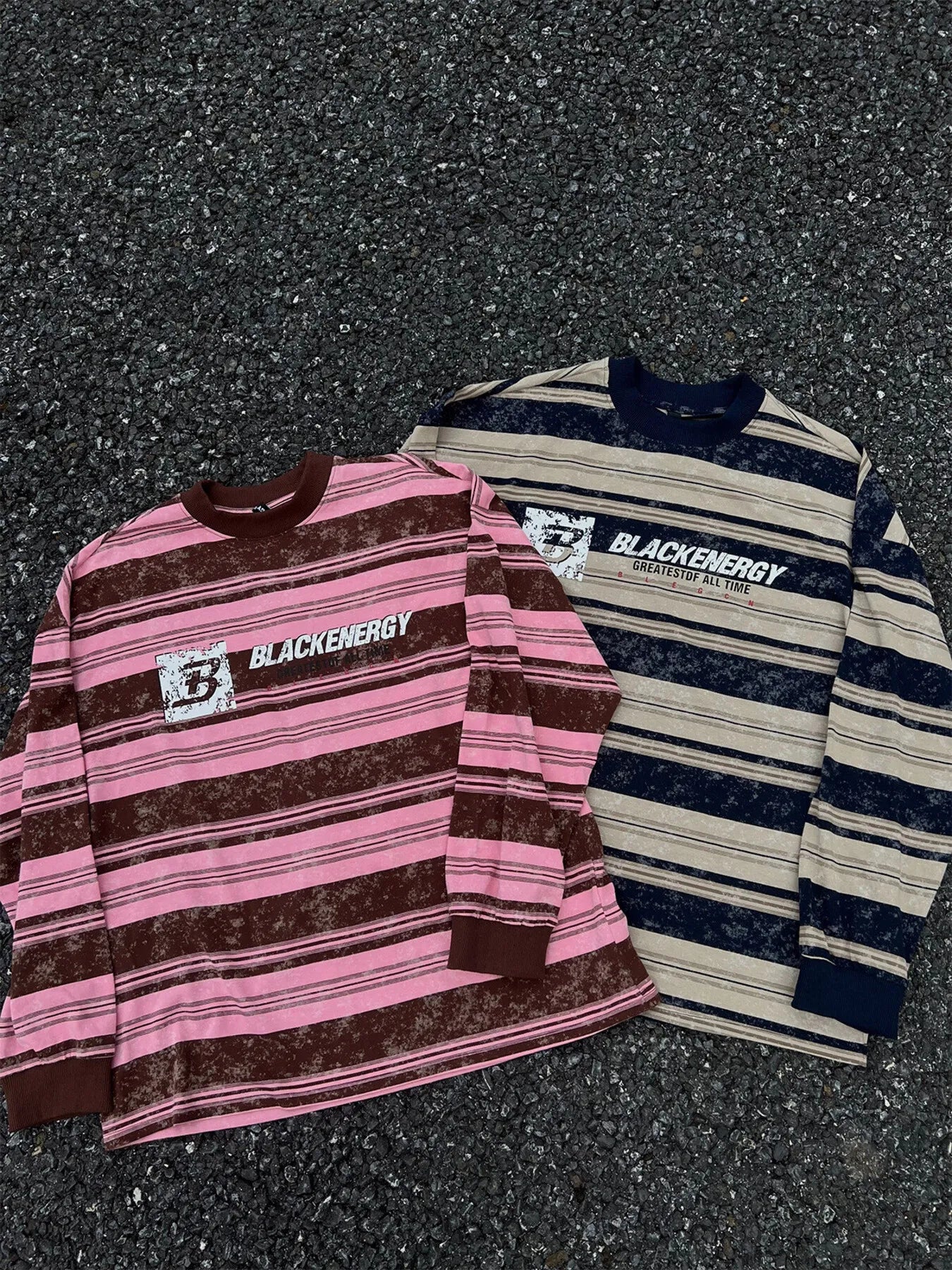 Men's Striped Long Sleeve Sweatshirt