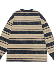 Men's Striped Long Sleeve Sweatshirt