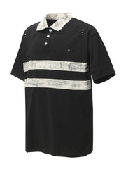 Men's Striped Short Sleeve Polo