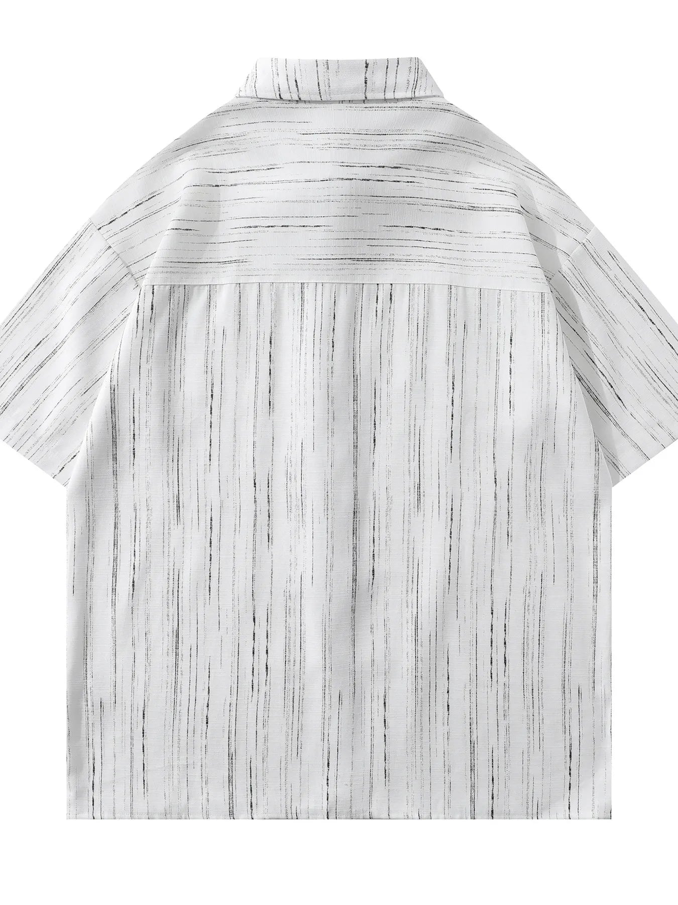 Men's Striped Short Sleeve Shirt with Tie