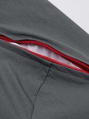 Men's Striped Zip Up Long Sleeve Jacket
