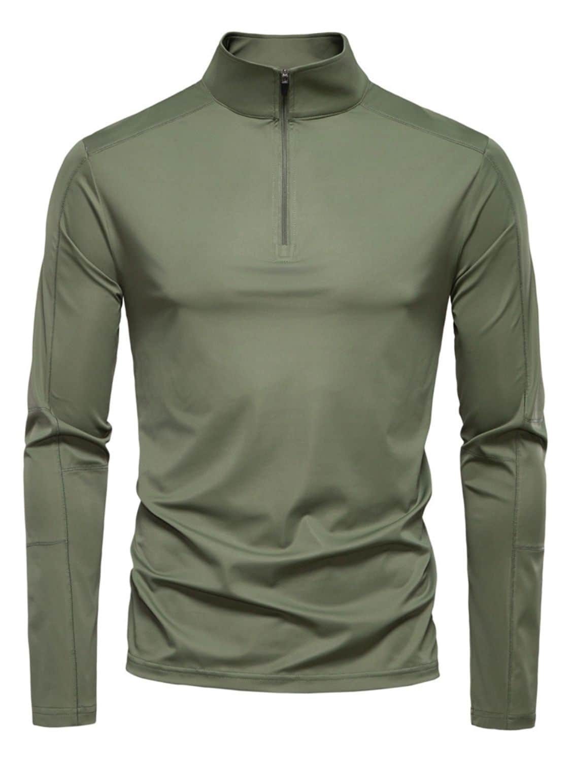 Men's Sun Protection Long Sleeve Half-Zip T-Shirt Moss / XL