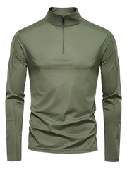 Men's Sun Protection Long Sleeve Half-Zip T-Shirt Moss / XL