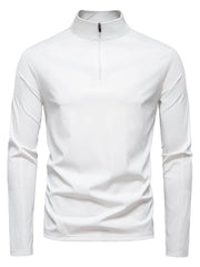 Men's Sun Protection Long Sleeve Half-Zip T-Shirt White / XL