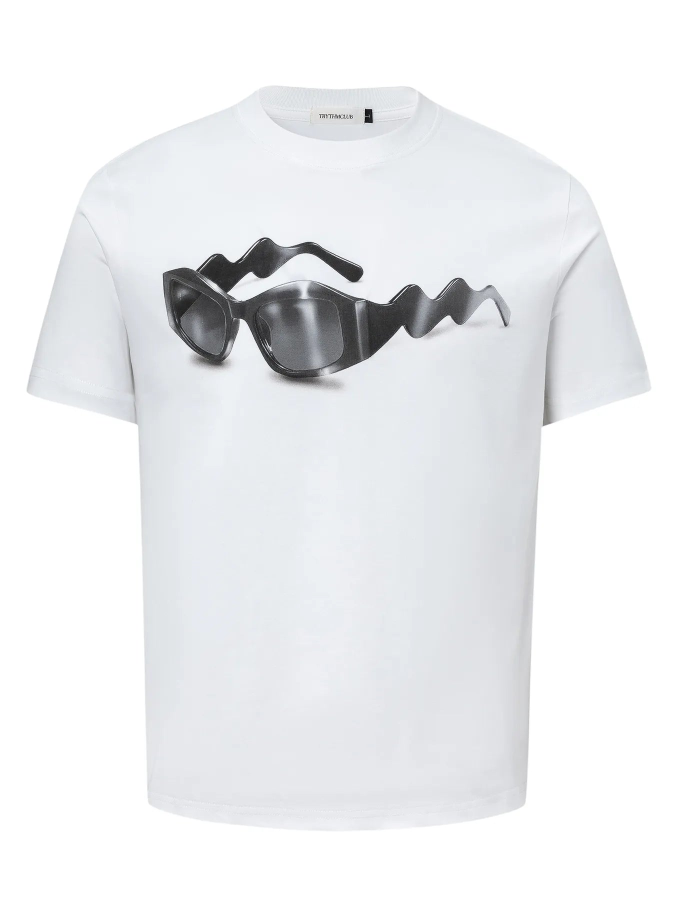 Men's Sunglasses Graphic Round Neck Short Sleeve T-Shirt White / S
