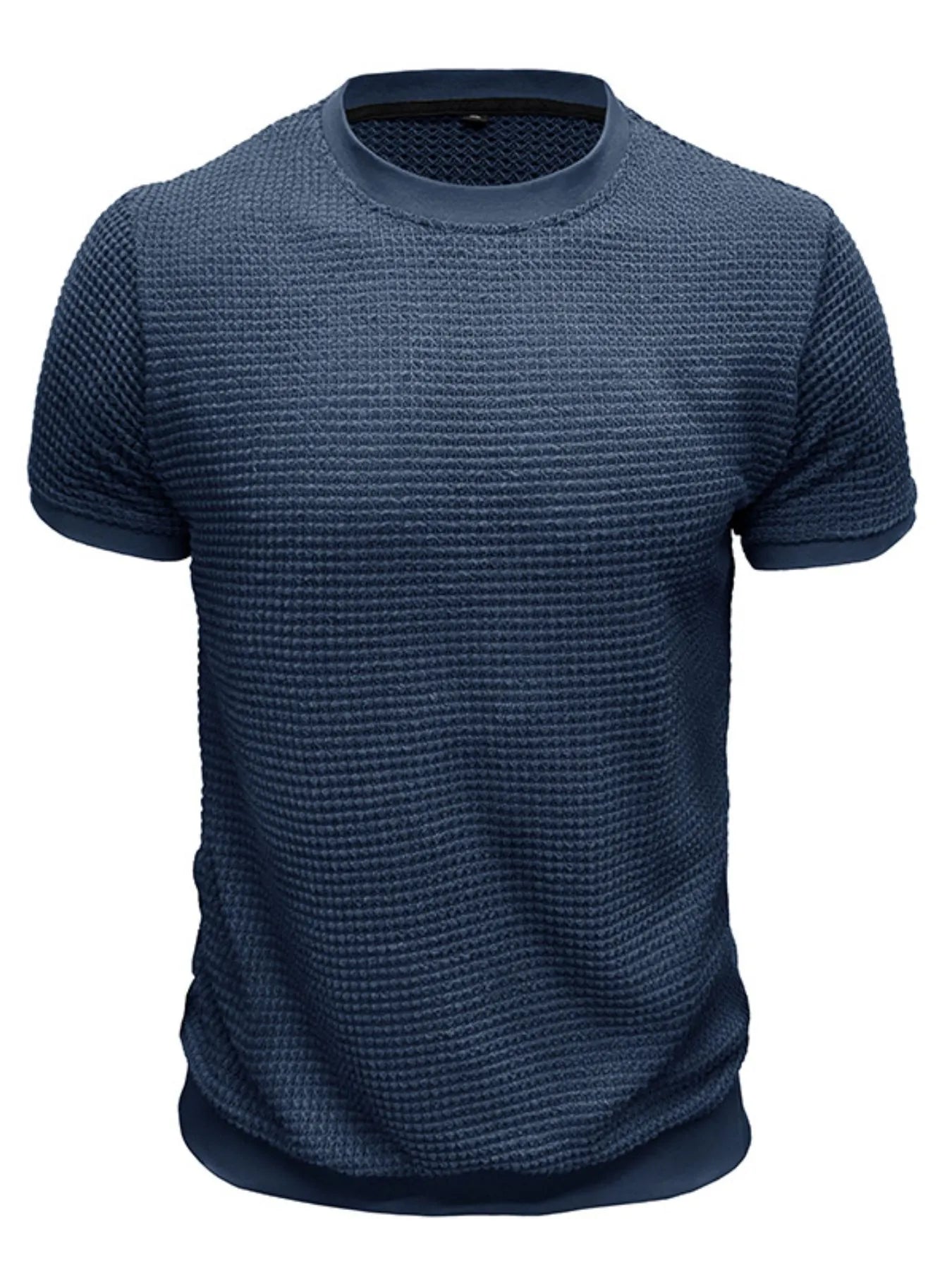 Men's Textured Knit Crew Neck T-Shirt