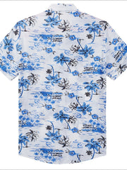 Men's Tropical Print Short Sleeve Hawaiian Shirt