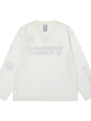 Men's V-Neck Graphic Mesh T-Shirt