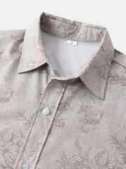 Men's Vintage Print Short Sleeve Casual Shirt
