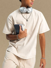 Men's Vintage Washed Oversized T-Shirt Ivory / S