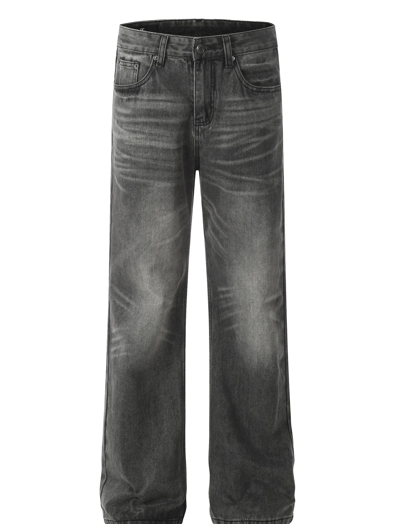Men's Vintage Washed Straight Leg Jeans Black / S