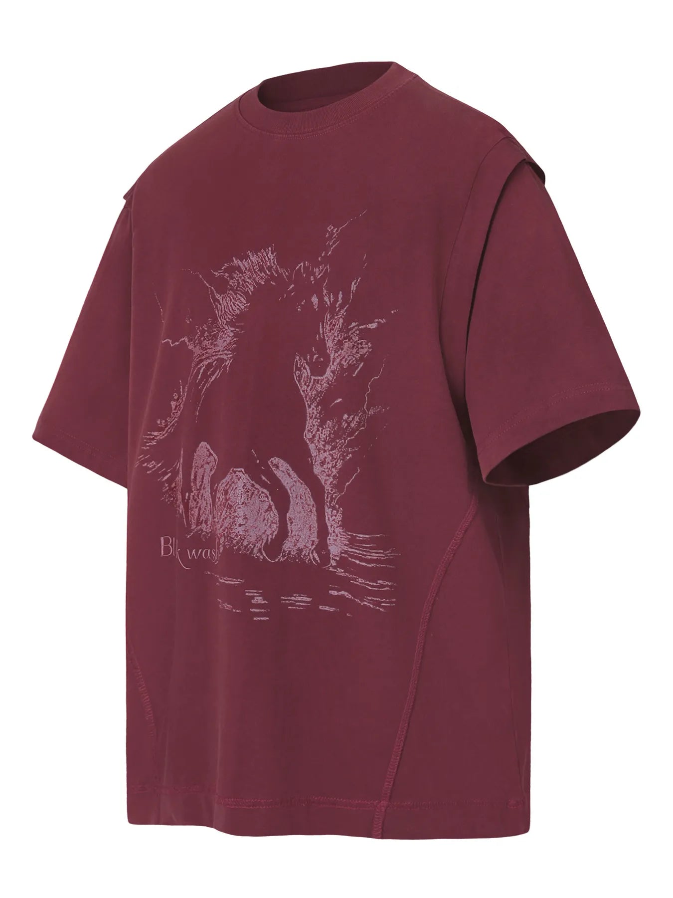 Men's Wash Graphic Round Neck T-Shirt