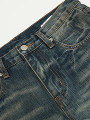 Men's Wash Straight Leg Jeans
