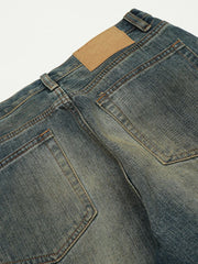 Men's Wash Straight Leg Jeans