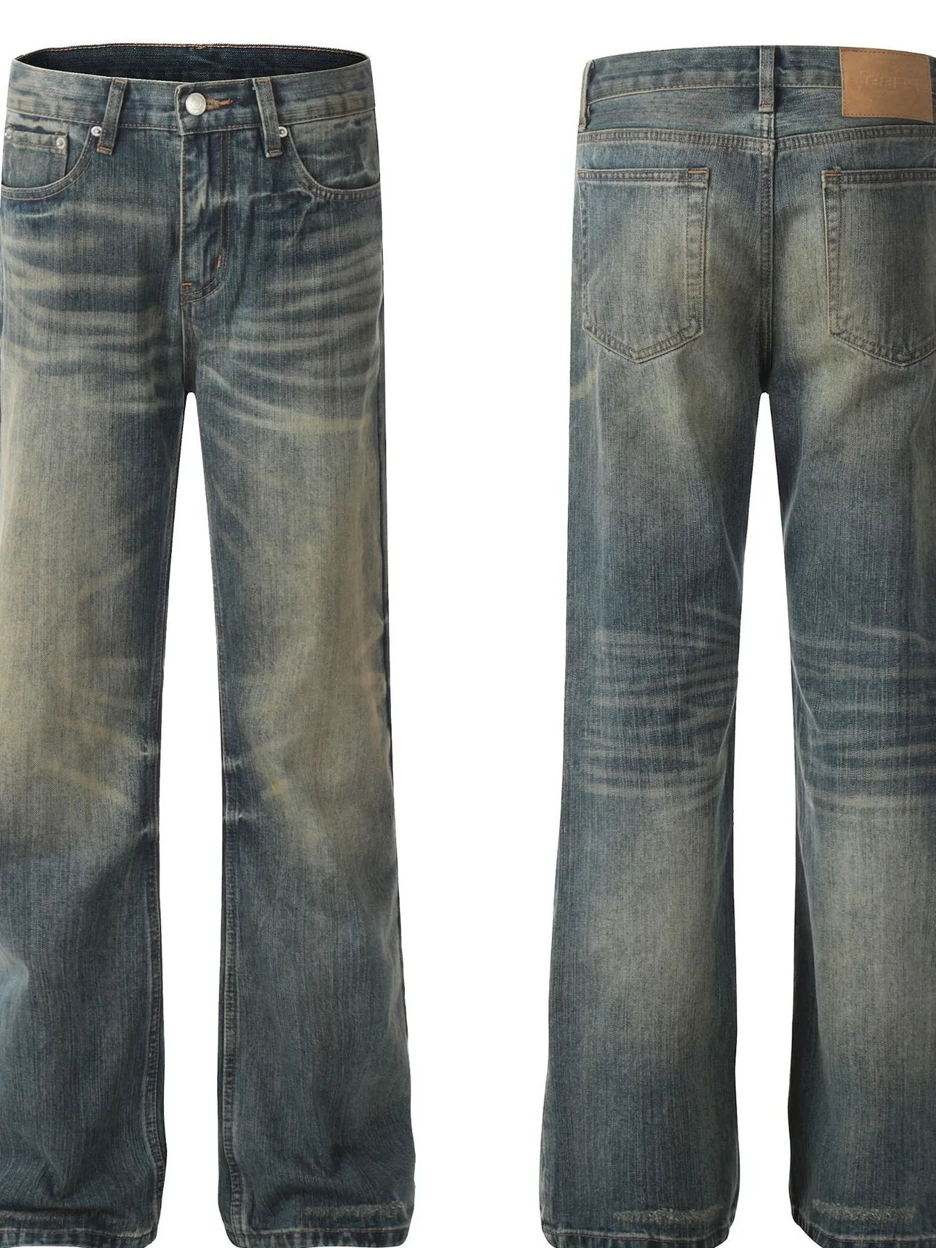Men's Wash Straight Leg Jeans