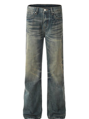 Men's Wash Straight Leg Jeans Blue / S