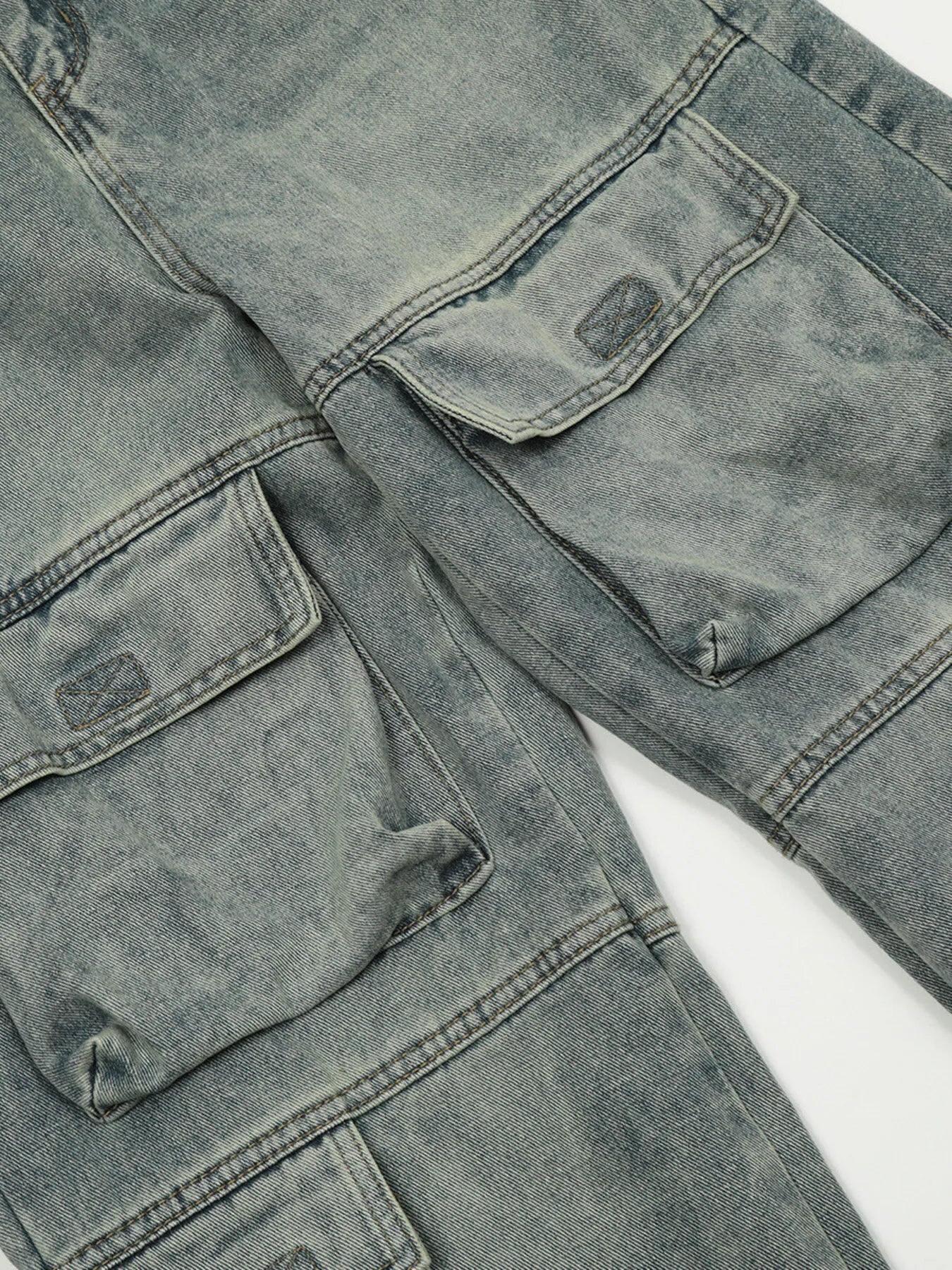 Men's Wash Wide Leg Cargo Jeans