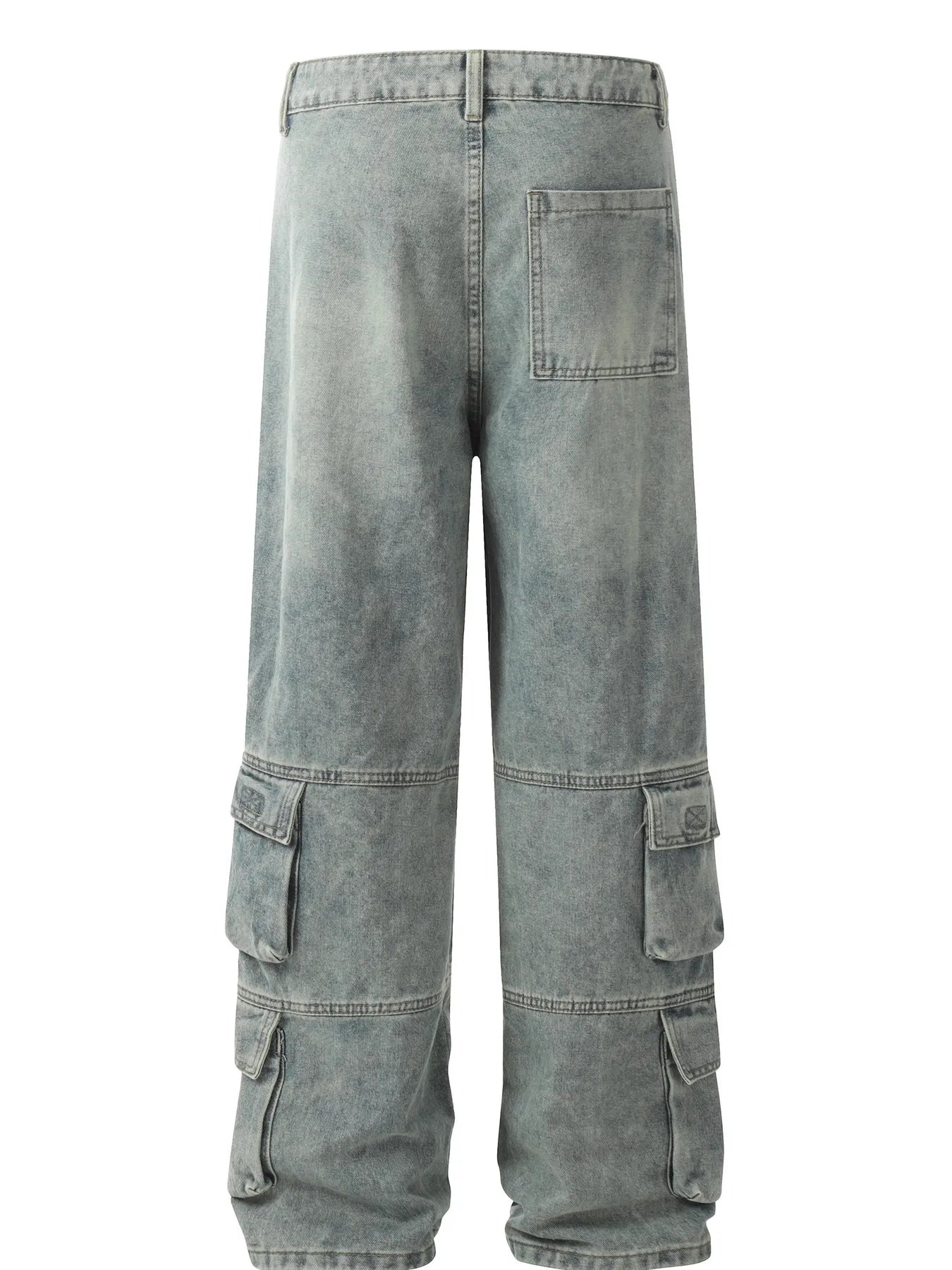 Men's Wash Wide Leg Cargo Jeans