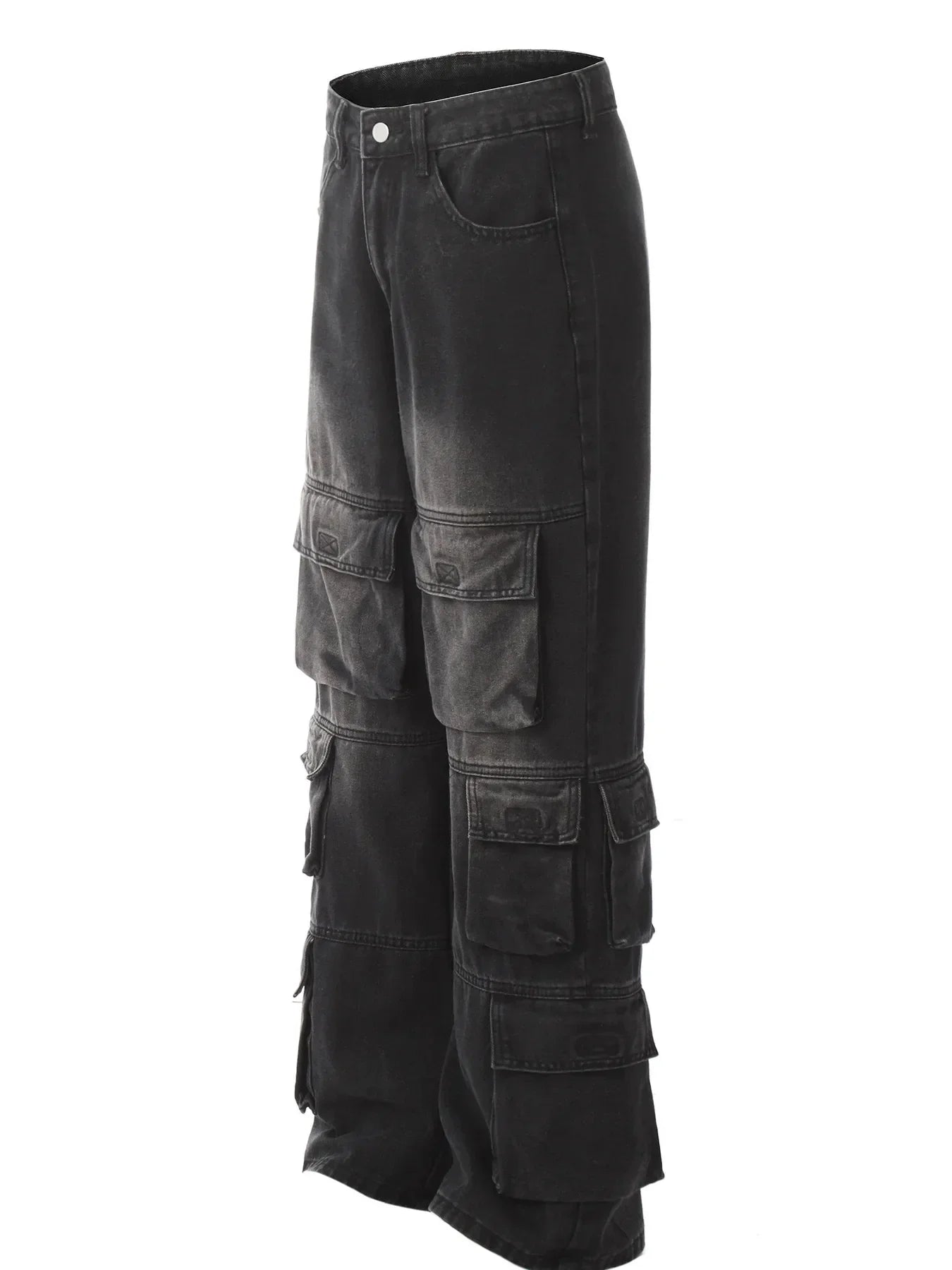 Men's Wash Wide Leg Cargo Jeans