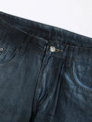Men's Wash Wide Leg Jeans
