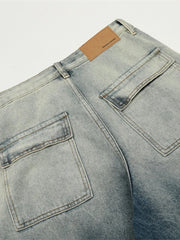 Men's Wash Wide Leg Jeans