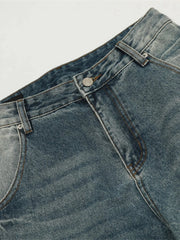 Men's Wash Wide Leg Jeans