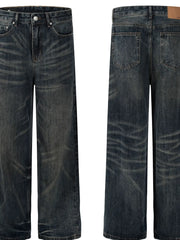 Men's Wash Wide Leg Jeans